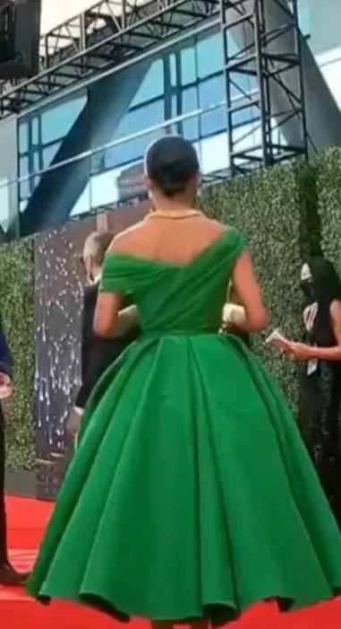 Off The Shoulder Short Green Party Dress