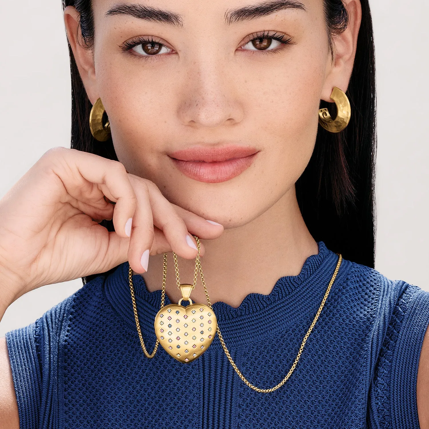 One Heart Convertible Locket Necklace - JM7578