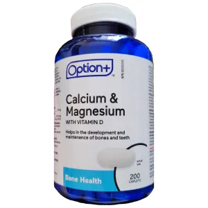 Option  Calcium & Magnesium 200 Caplets