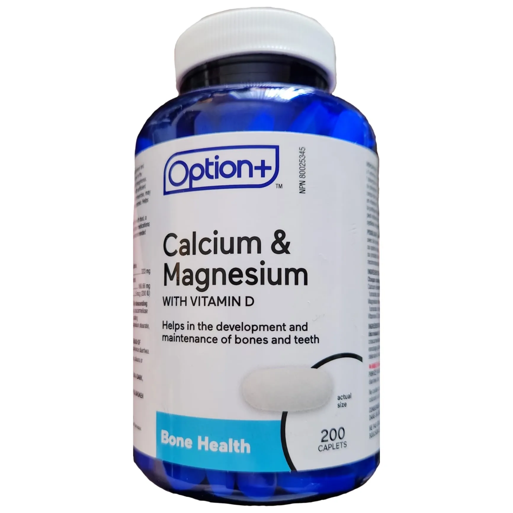 Option  Calcium & Magnesium 200 Caplets