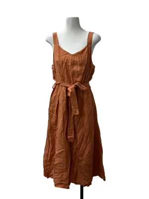 Orange Self Tie Dress