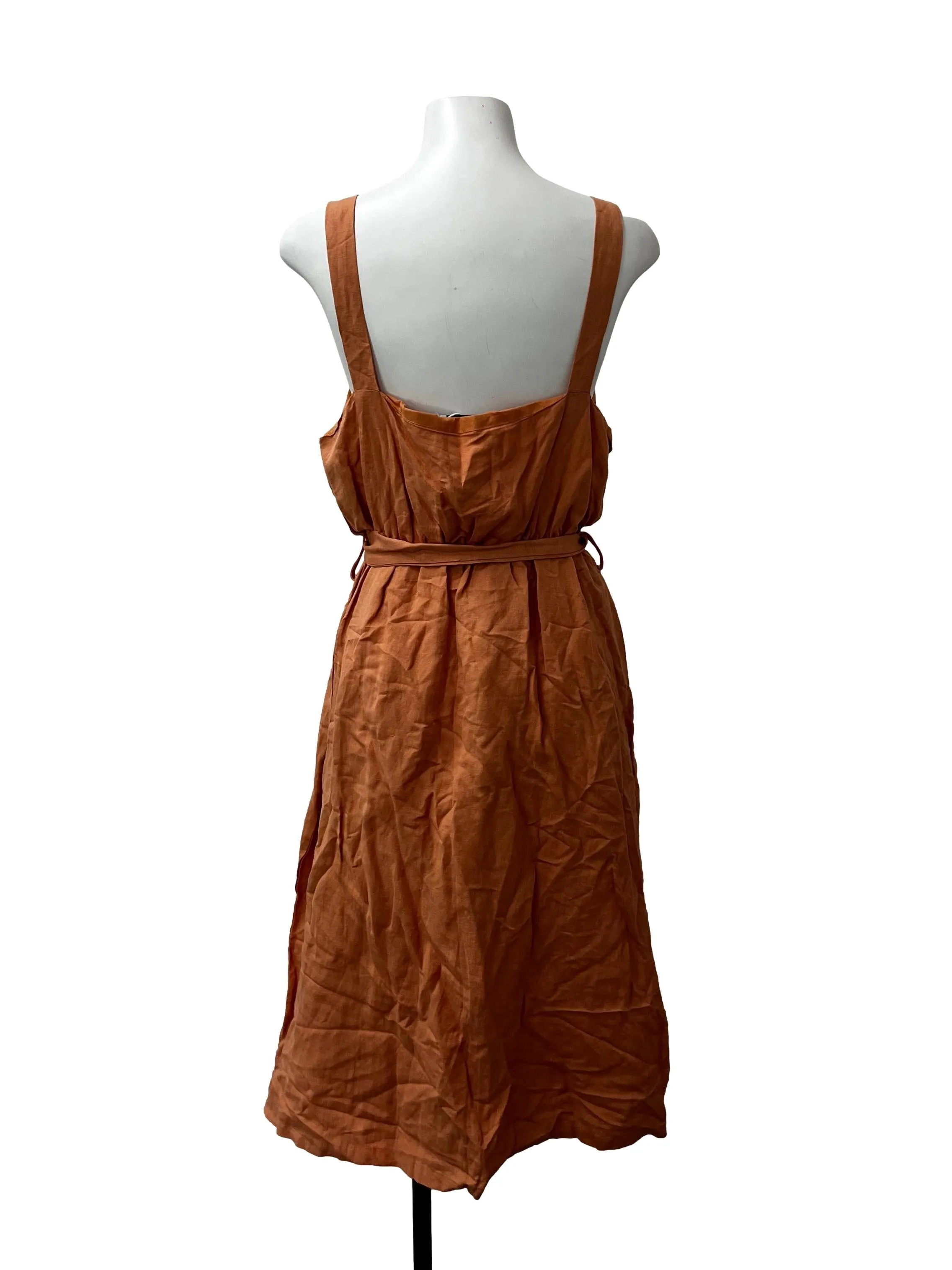 Orange Self Tie Dress
