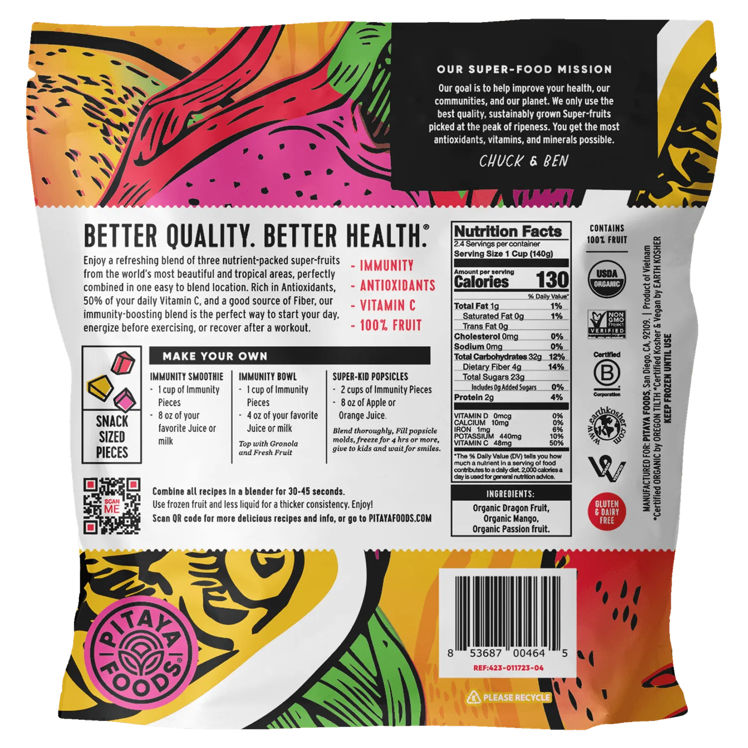 Organic Immunity Bite-Sized Pieces 8 x 12oz Bags - Retail