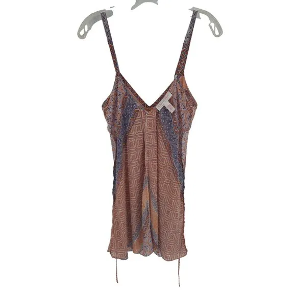 Oscar de la Renta Pink Label Slip Dress Lingerie Sheer Flowy Baby Doll Shape L