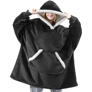 Oversized Hooded Blanket - Navy