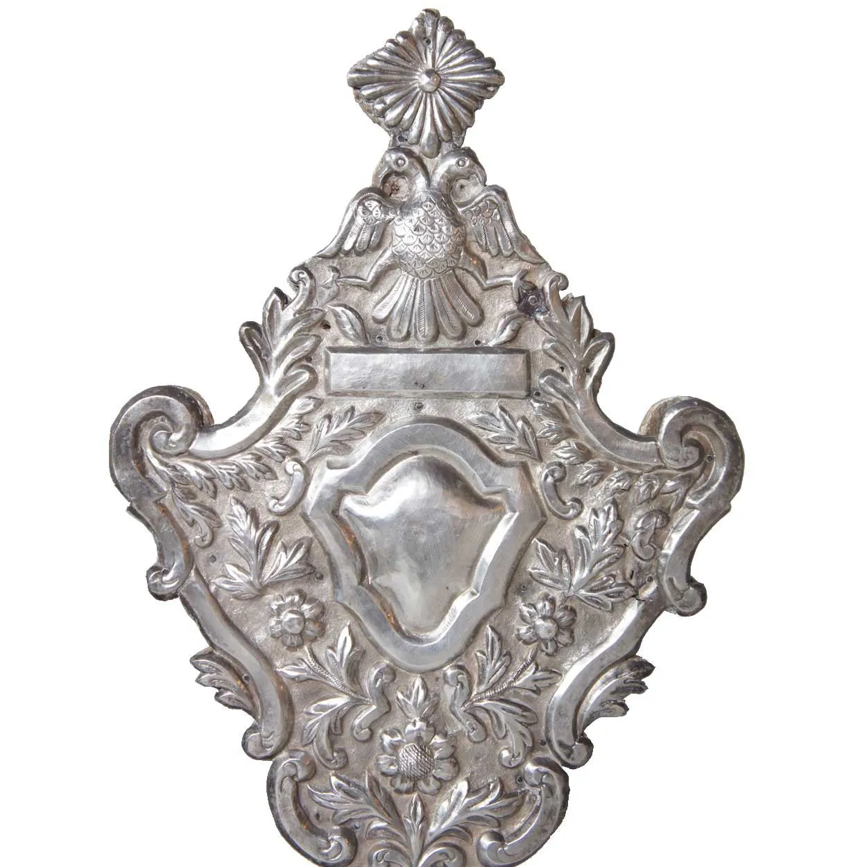 Pair of Indo-Portuguese Baroque Style Silver over Teak Reliquaries
