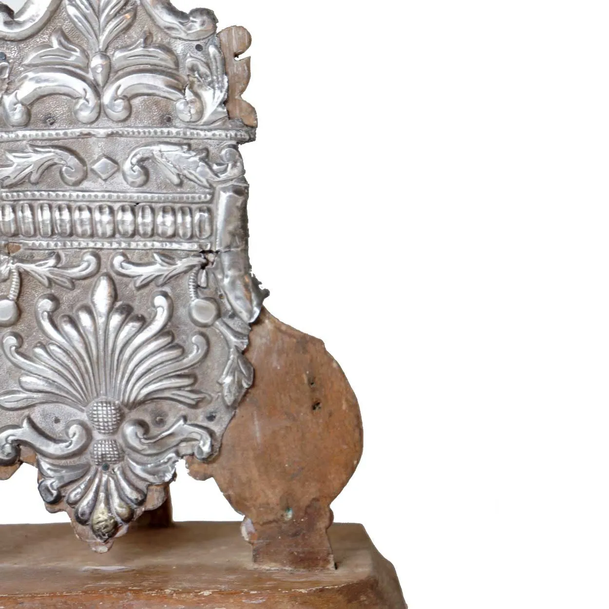 Pair of Indo-Portuguese Baroque Style Silver over Teak Reliquaries