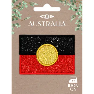 PATCH ABORIGINAL GLITTER FLAG