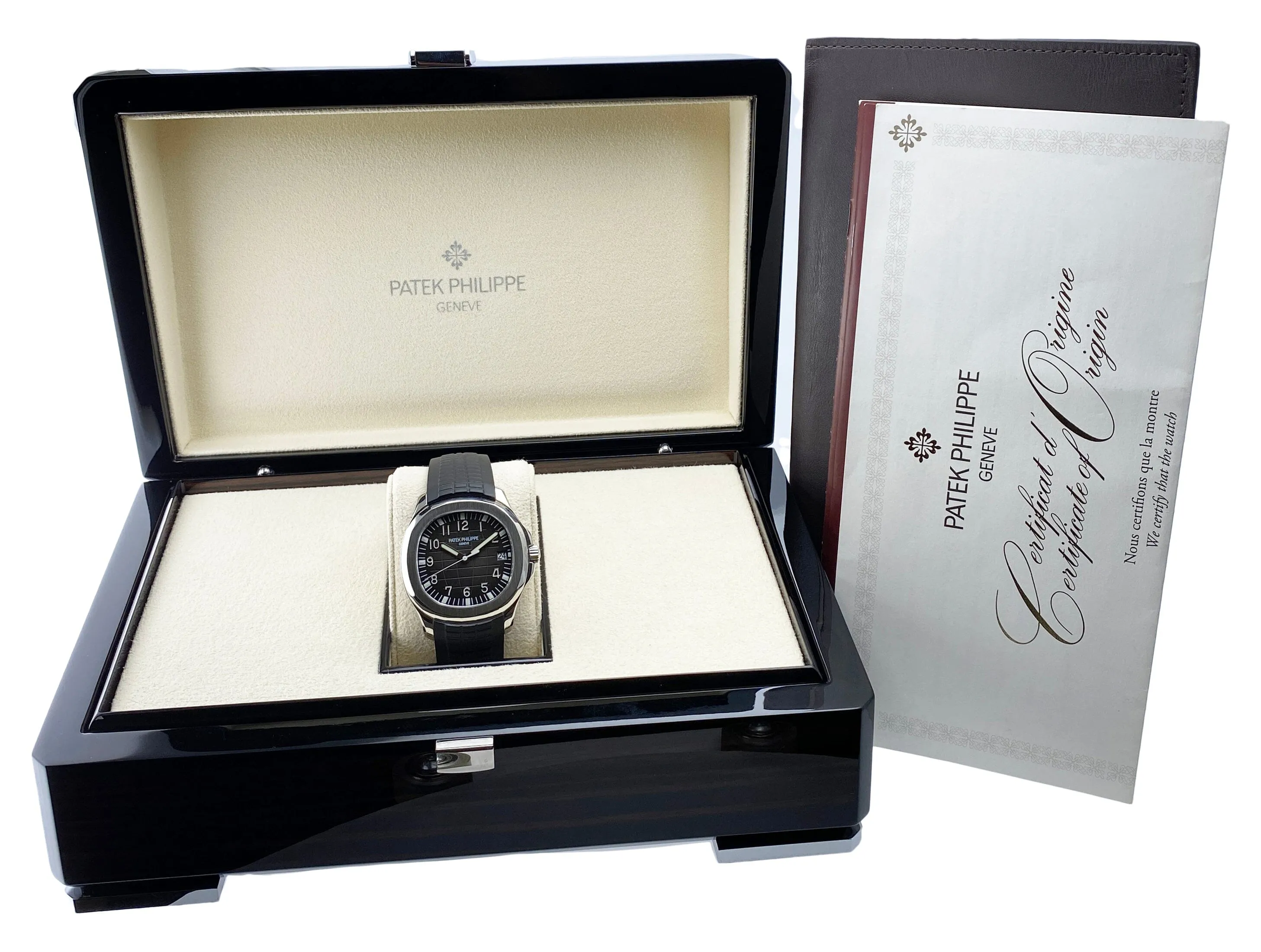 Patek Philippe Aquanaut 5167A-001 Black Dial Mens Watch Box Papers