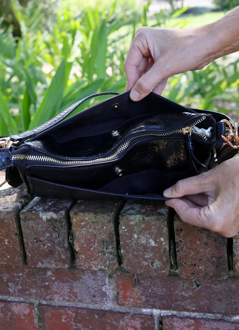 PAXTON CROSSBODY BAG WITH POCKETS-BLACK ES