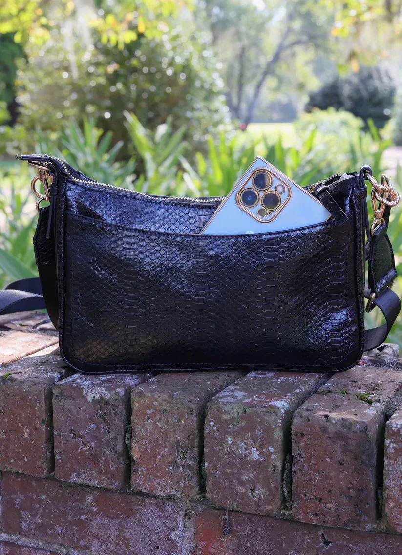 PAXTON CROSSBODY BAG WITH POCKETS-BLACK ES