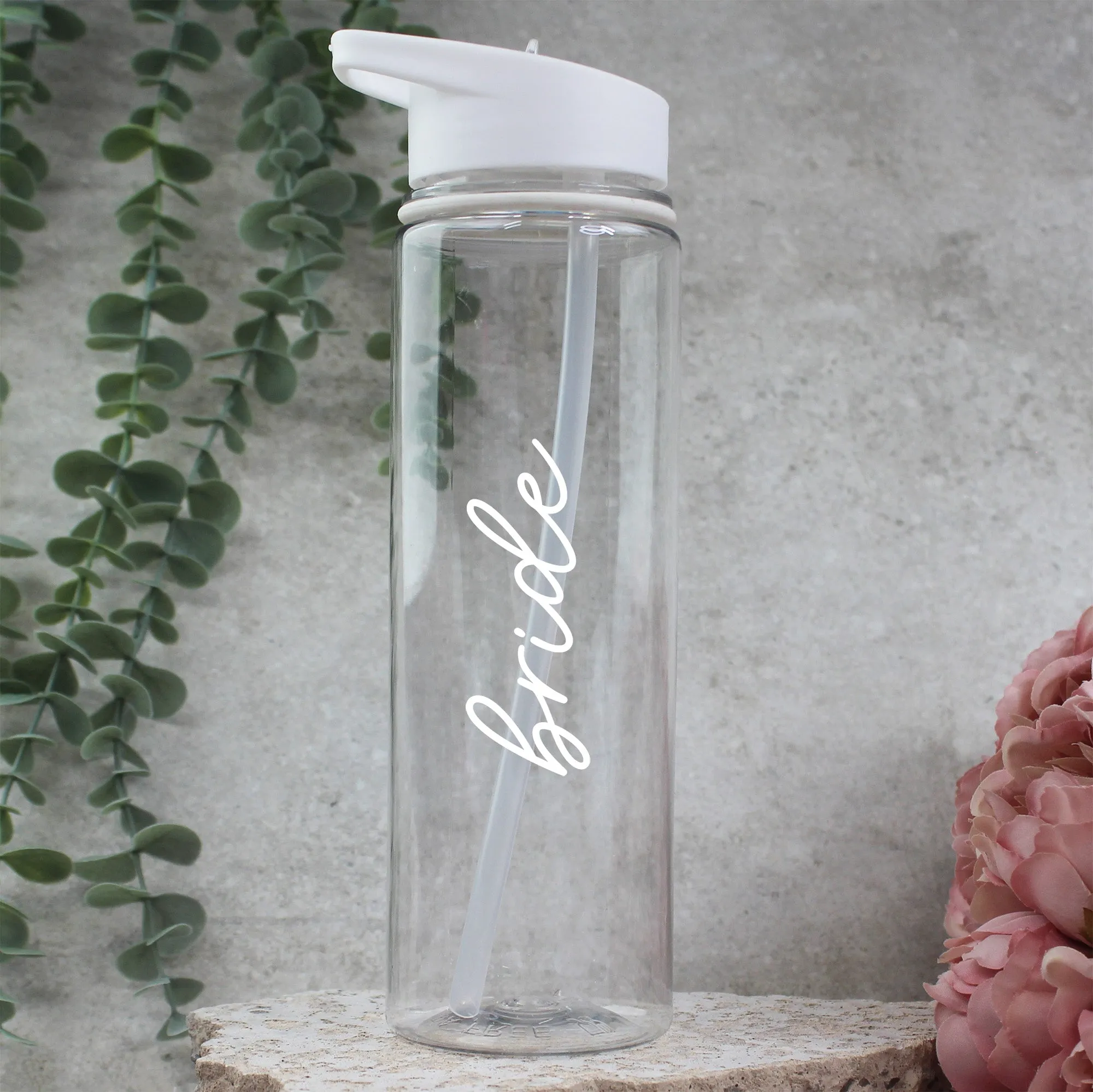 Personalised Pink Team Bride & White Bride Water Bottles, 725 ml