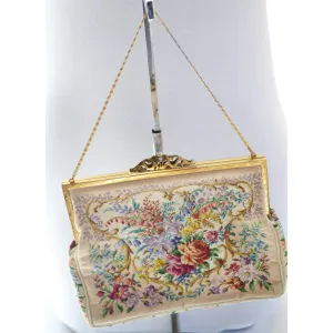 Petit Point Austrian Floral Purse By Studio Wien