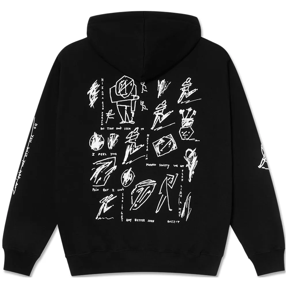 Polar Skate Co Dave Hoodie Sad At Times Hood Black