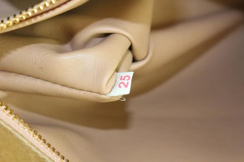 Prada BN1866 Beige Vitello Shine Leather Bow Shopping Bag with Strap 459pr6