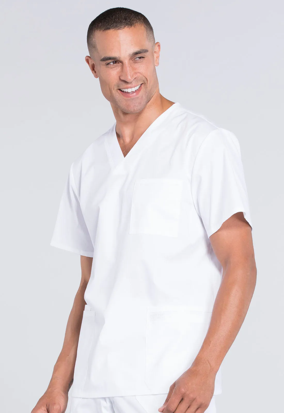 Professionals WW695 Men's V-Neck Top White