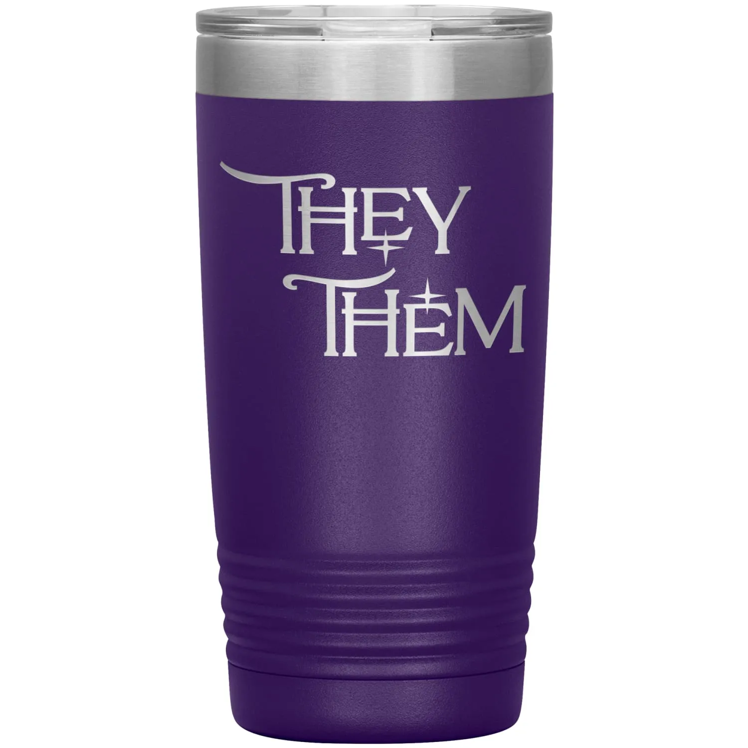Pronoun Wishing Star They Them 20oz Vacuum Tumbler