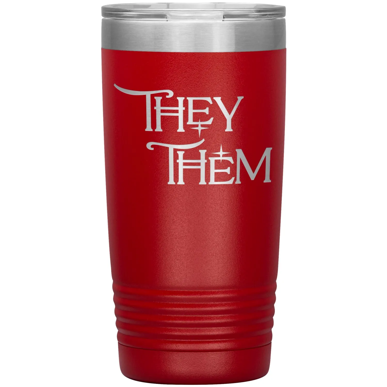 Pronoun Wishing Star They Them 20oz Vacuum Tumbler
