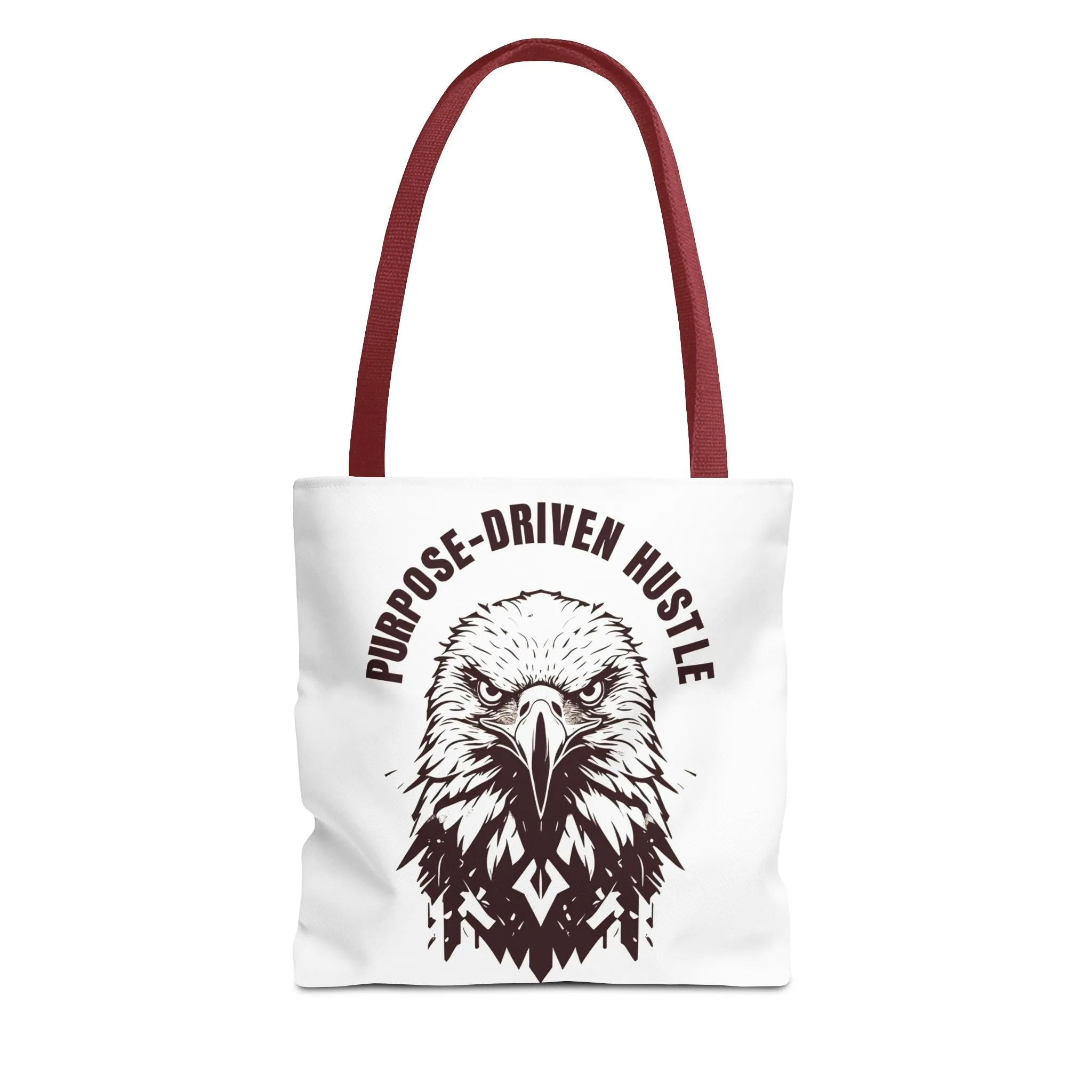 Purpose-Driven Hustle Eagle Tote Bag – Durable Canvas Bag with Bold Motivational Design