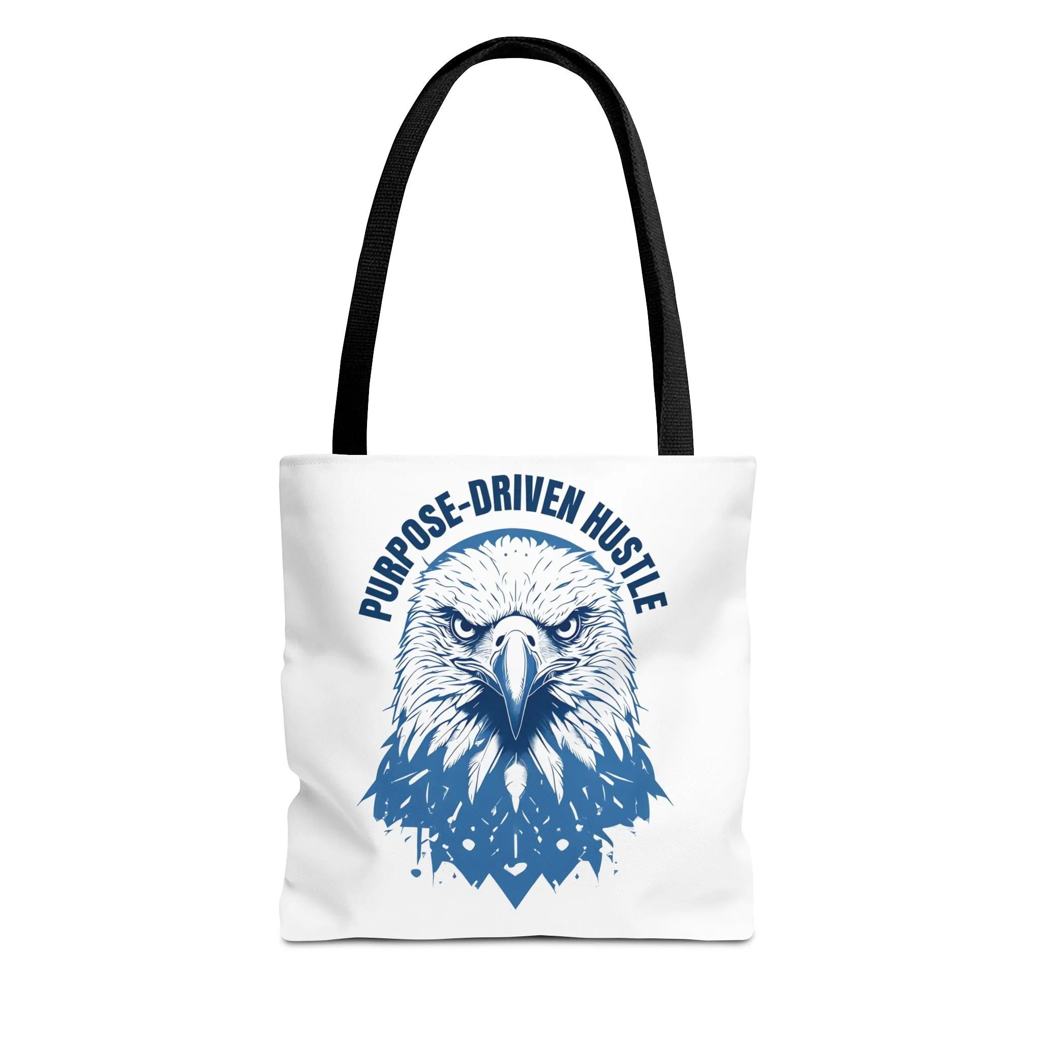 Purpose-Driven Hustle Eagle Tote Bag – Durable Canvas Bag with Bold Motivational Design