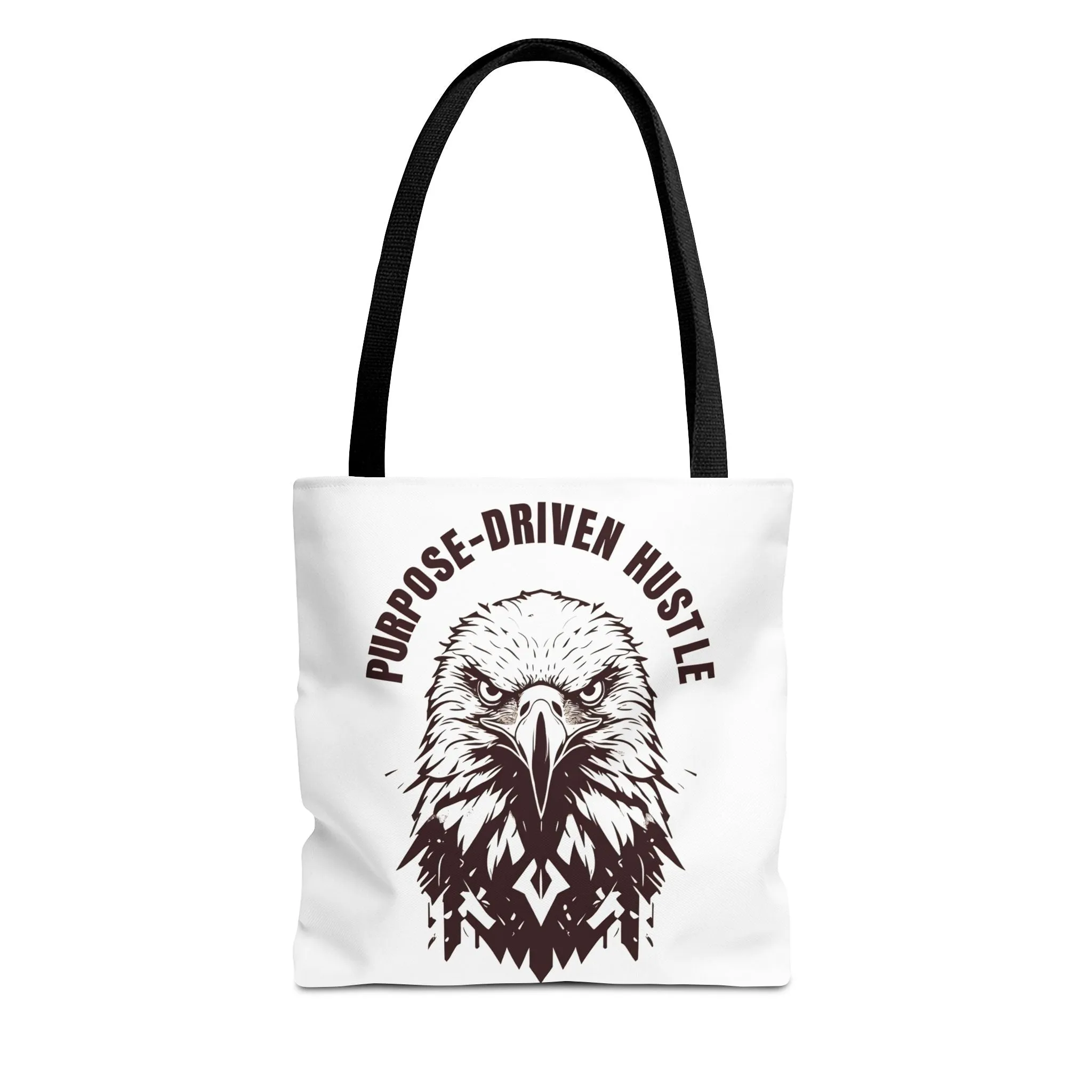 Purpose-Driven Hustle Eagle Tote Bag – Durable Canvas Bag with Bold Motivational Design