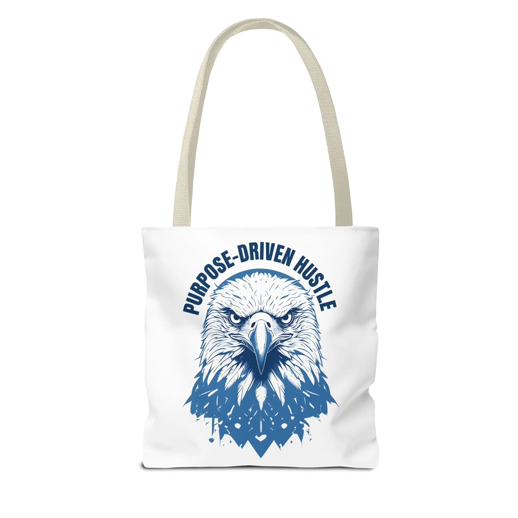 Purpose-Driven Hustle Eagle Tote Bag – Durable Canvas Bag with Bold Motivational Design