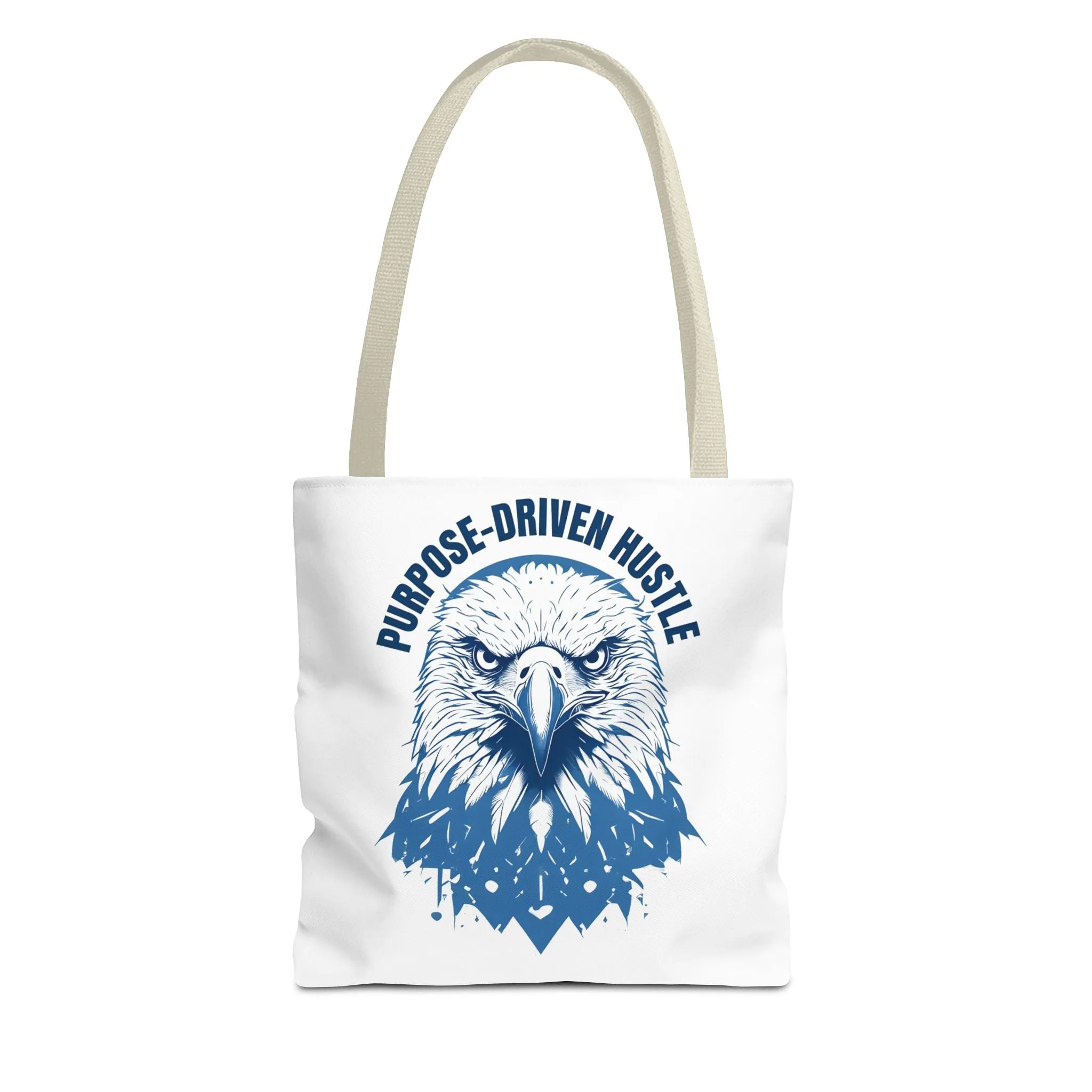 Purpose-Driven Hustle Eagle Tote Bag – Durable Canvas Bag with Bold Motivational Design