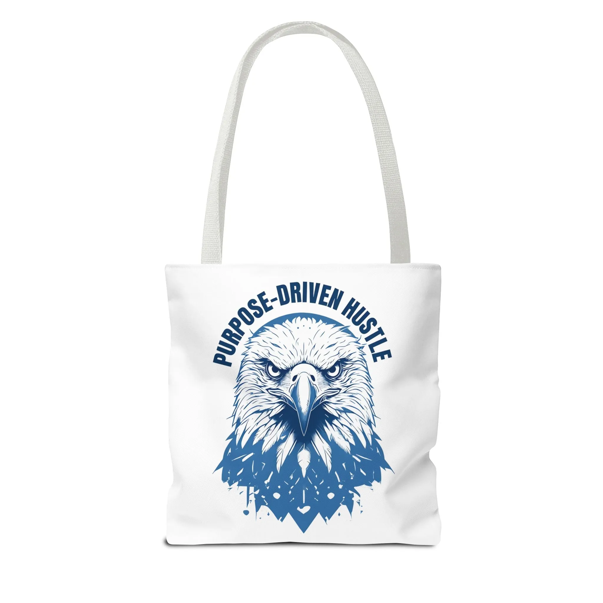 Purpose-Driven Hustle Eagle Tote Bag – Durable Canvas Bag with Bold Motivational Design
