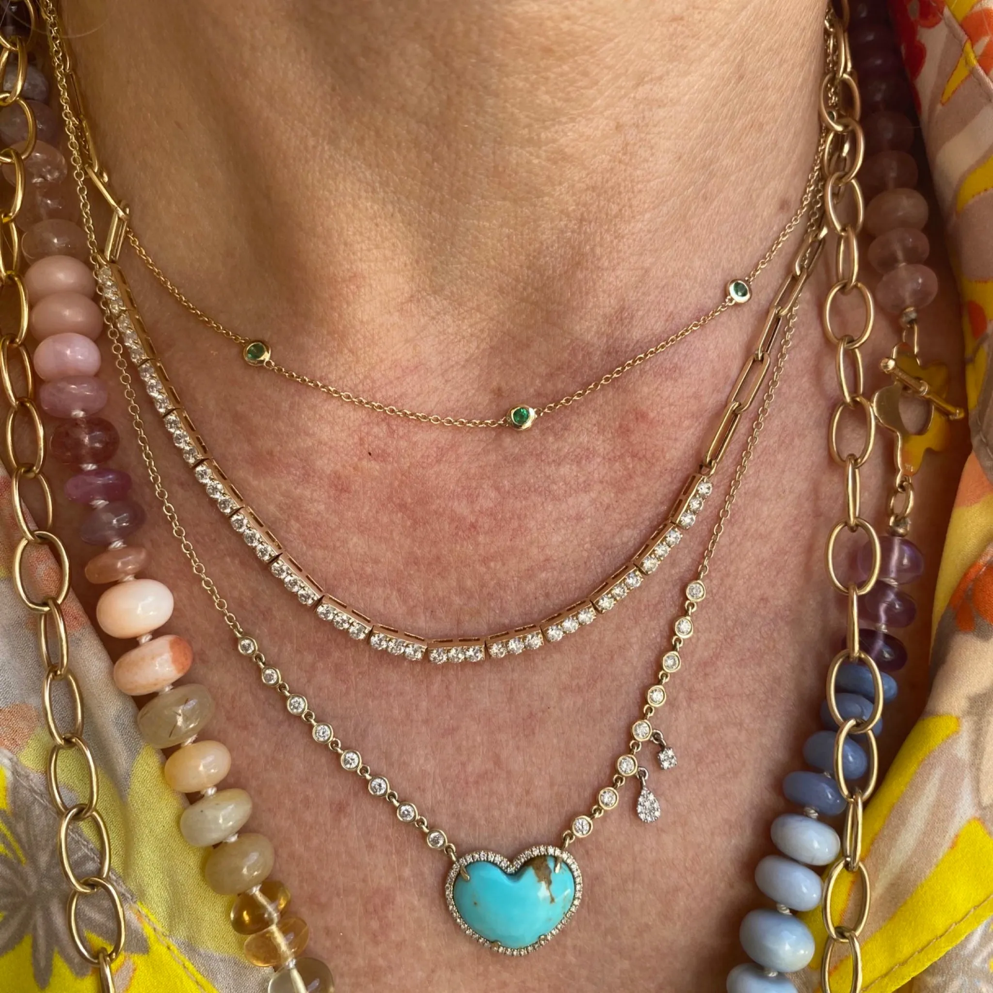 Rainbow Sapphire Convertible Necklace/Bracelet