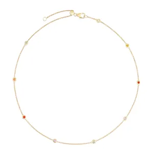 Rainbow Sapphire Convertible Necklace/Bracelet