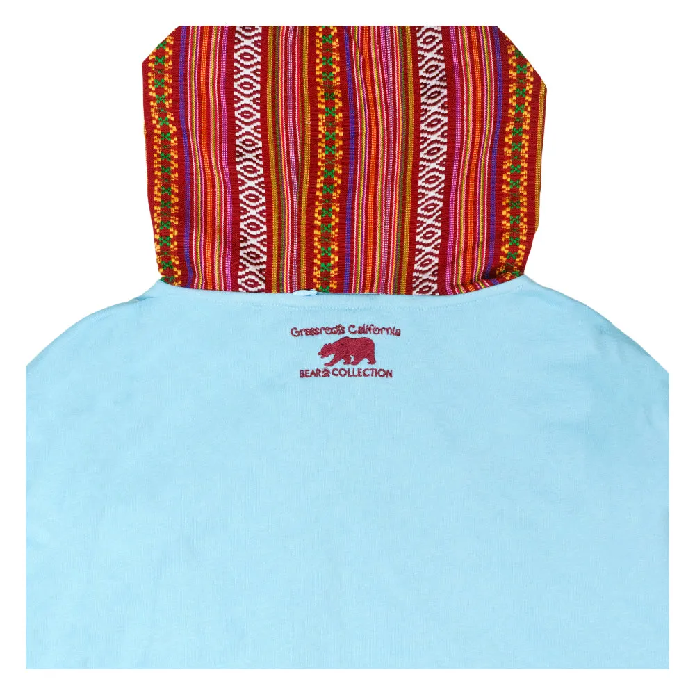 Removable Bear Phoenix Blue Tall Pullover Hoodie