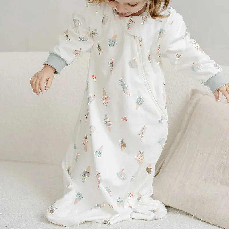 Removable Long Sleeve Sleep Bag 1.0 TOG - Ice Cream Summer