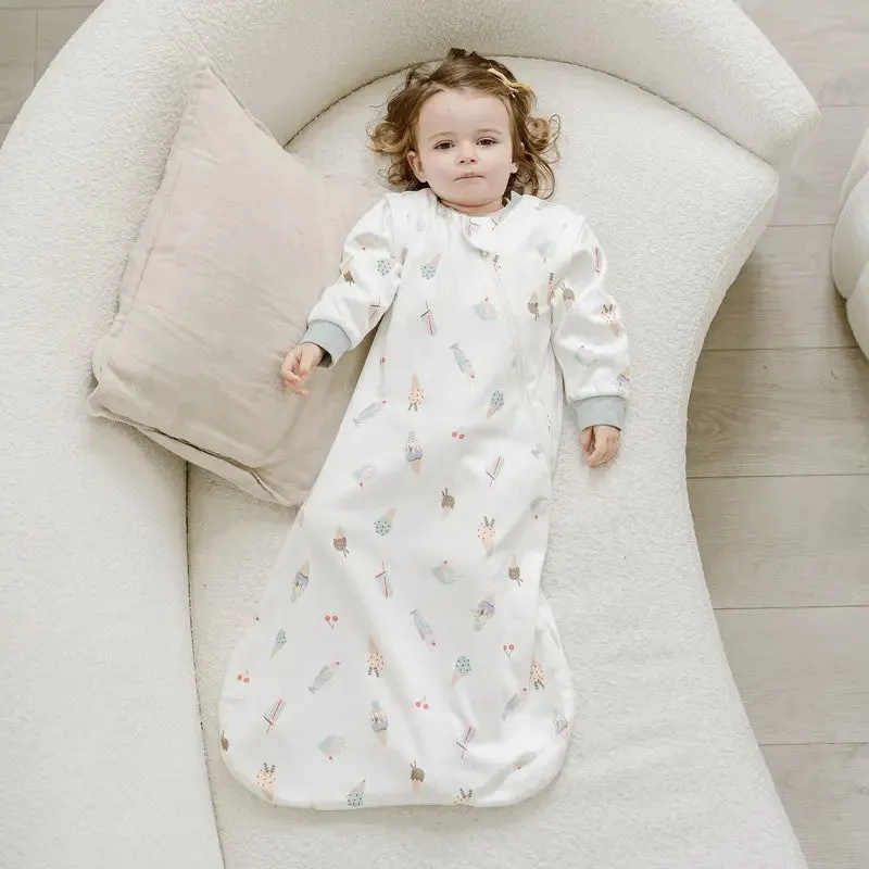 Removable Long Sleeve Sleep Bag 1.0 TOG - Ice Cream Summer