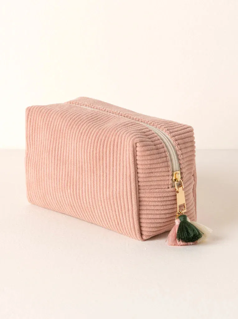 ROUX BOXY ZIP POUCH, BLUSH