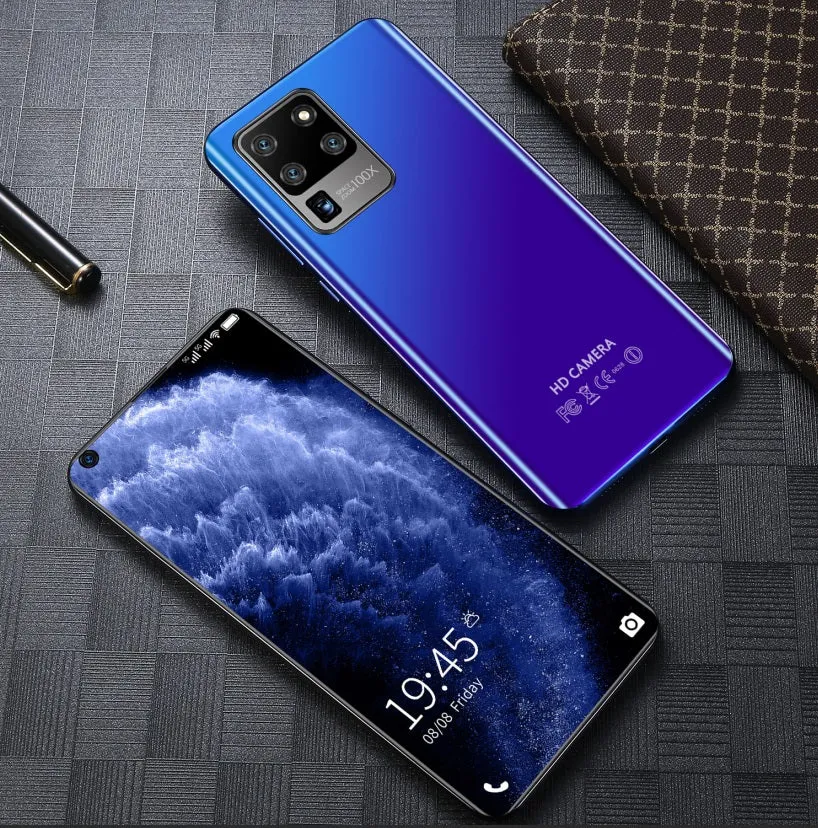 S30U Plus Mobile Phone 6.7-inch High-definition Large-screen 2 16GB Smartphone blue_British plug