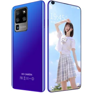 S30U Plus Mobile Phone 6.7-inch High-definition Large-screen 2 16GB Smartphone blue_British plug