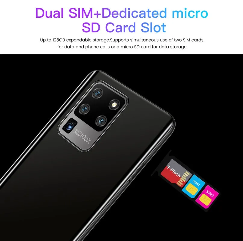 S30U Plus Mobile Phone 6.7-inch High-definition Large-screen 2 16GB Smartphone blue_British plug