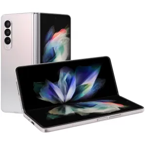 SAMSUNG Galaxy Z Fold 3 5G Factory Unlocked Android Cell Phone US Version Smartphone Tablet 2-in-1 Foldable Dual Screen Under Display Camera 256GB Storage, Phantom Silver (Renewed)
