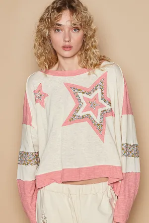 Sarah Top Cream & Pink