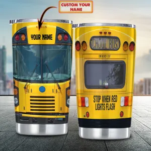 School Bus Driver - Personalized Name Tumbler 10