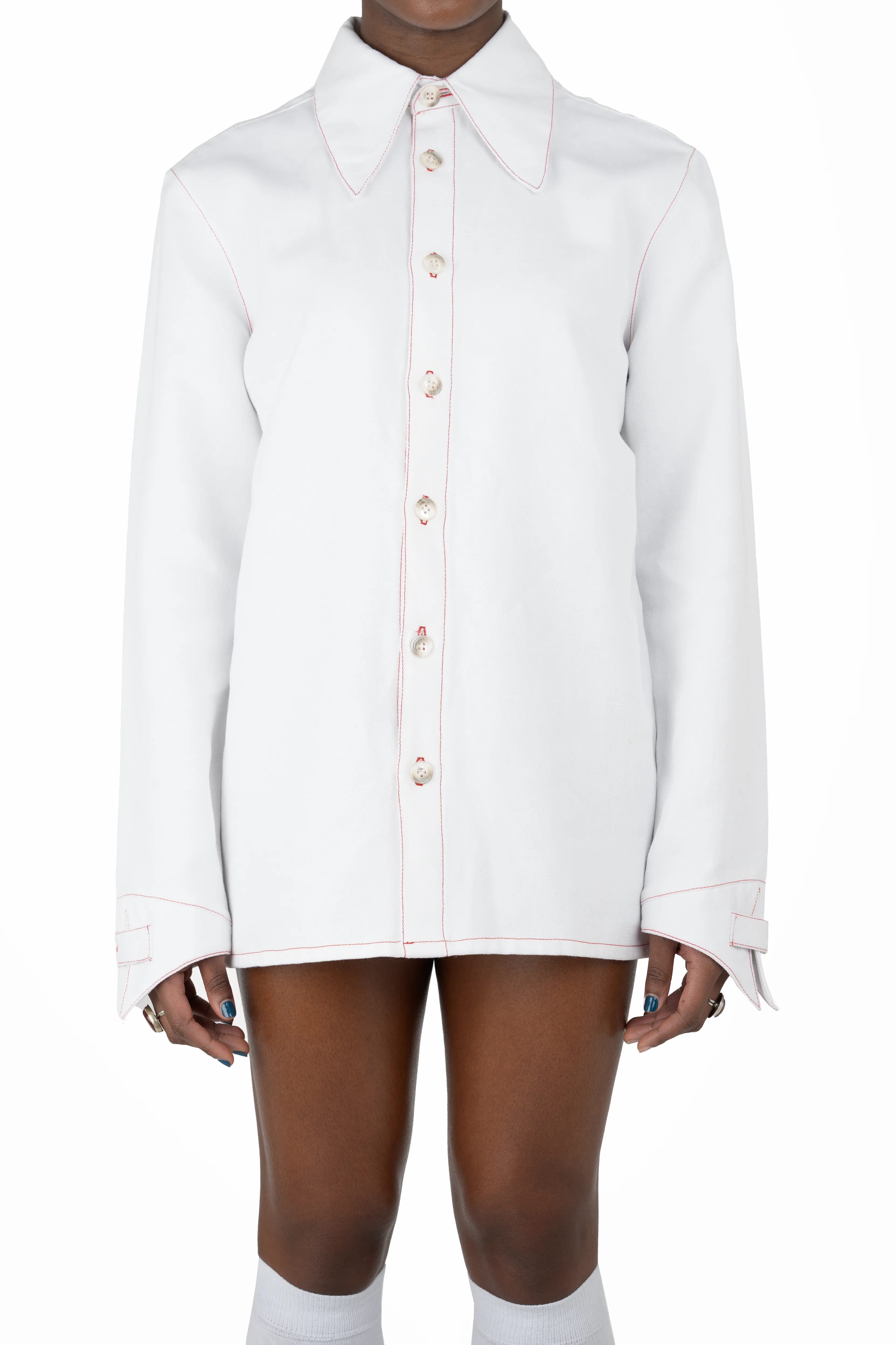School Shirt - White - The Nominal School of Defiance - Feminine Styling