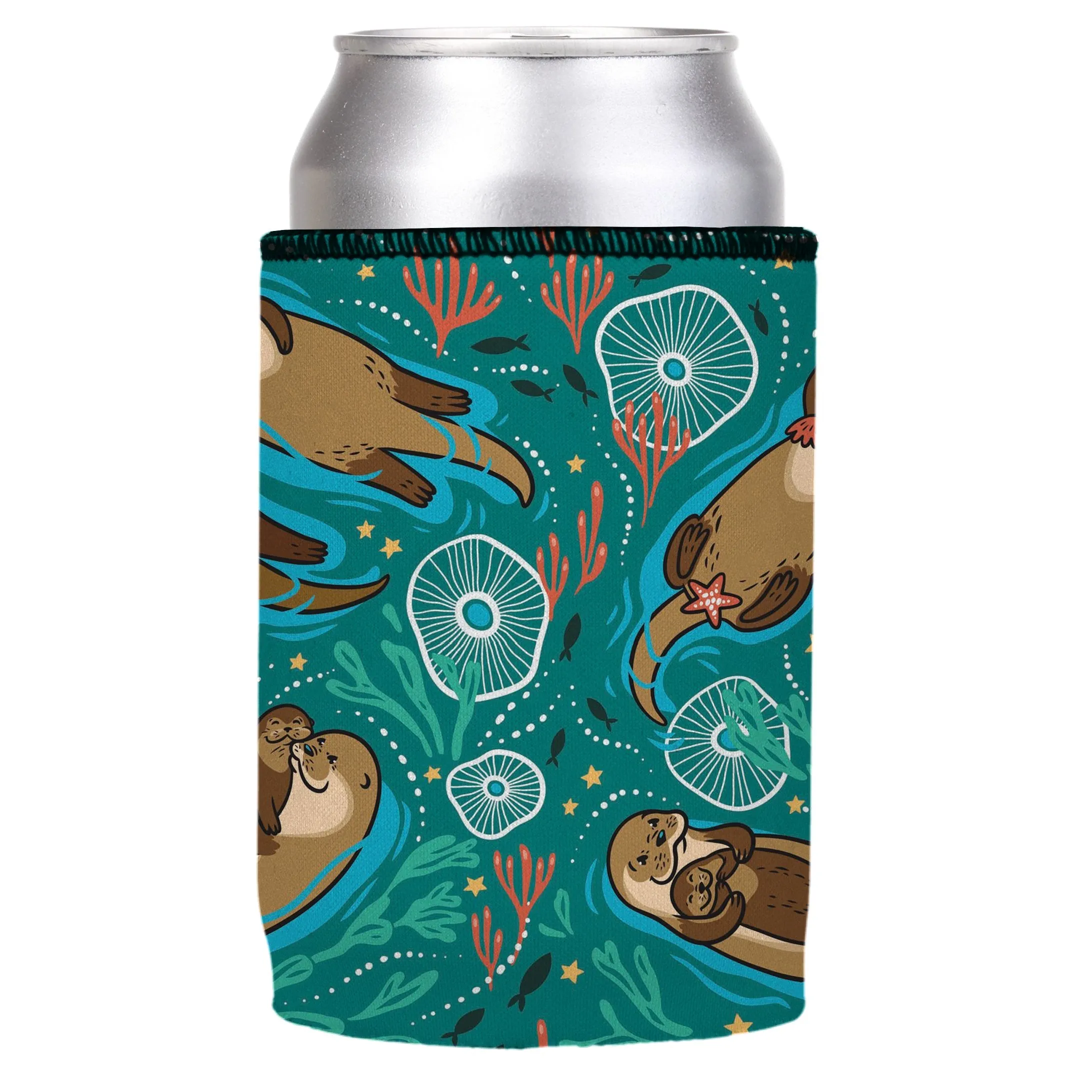 Sea Otters Chillin Stubby Cooler - Standard