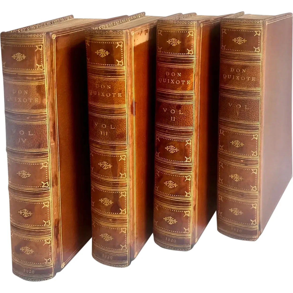 Set Books: The Life and Adventures of Don Quixote by Miguel de Cervantes, Vol I-IV