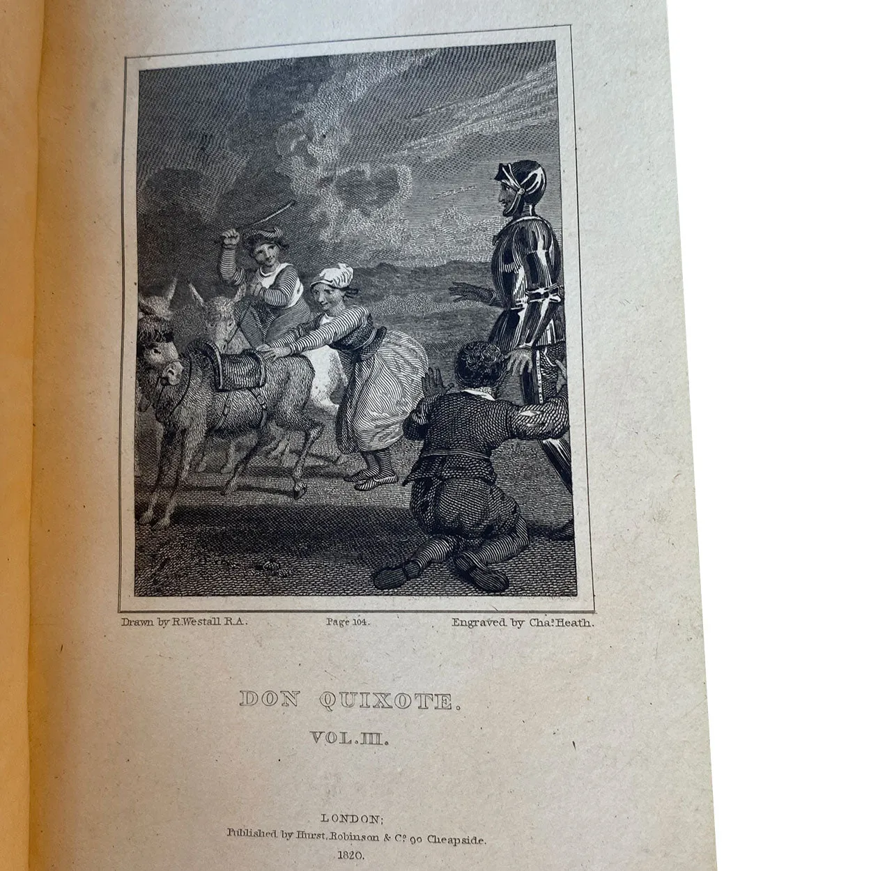Set Books: The Life and Adventures of Don Quixote by Miguel de Cervantes, Vol I-IV
