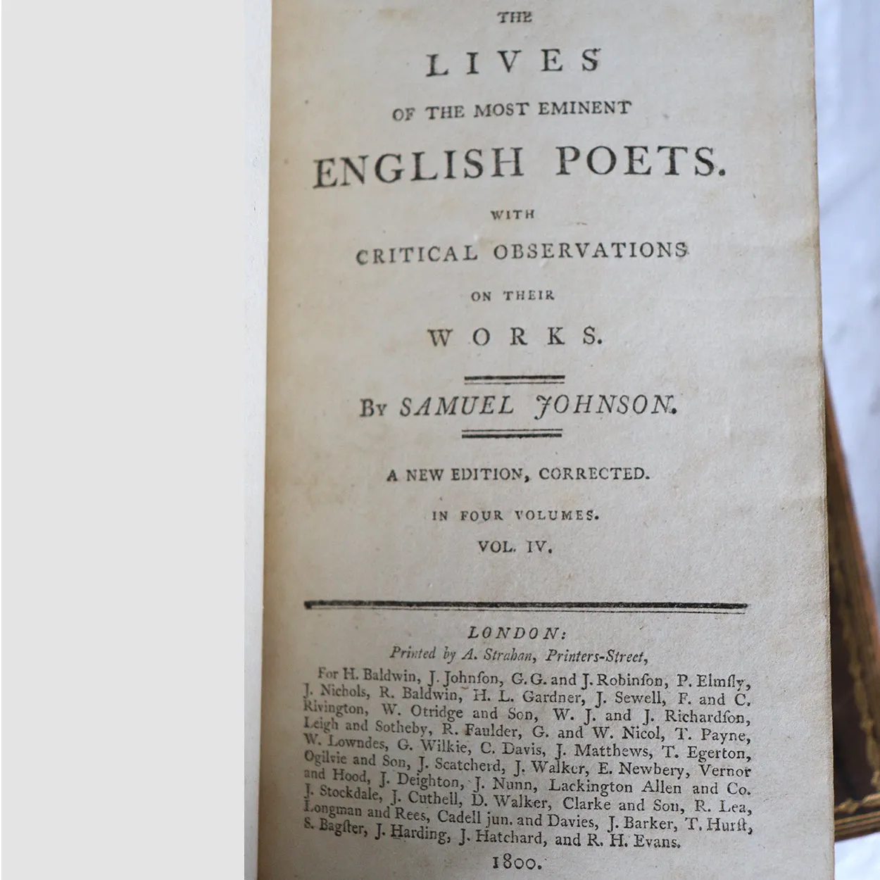 Set of Four Books: The Lives of the Most Eminent English Poets by Samuel Johnson