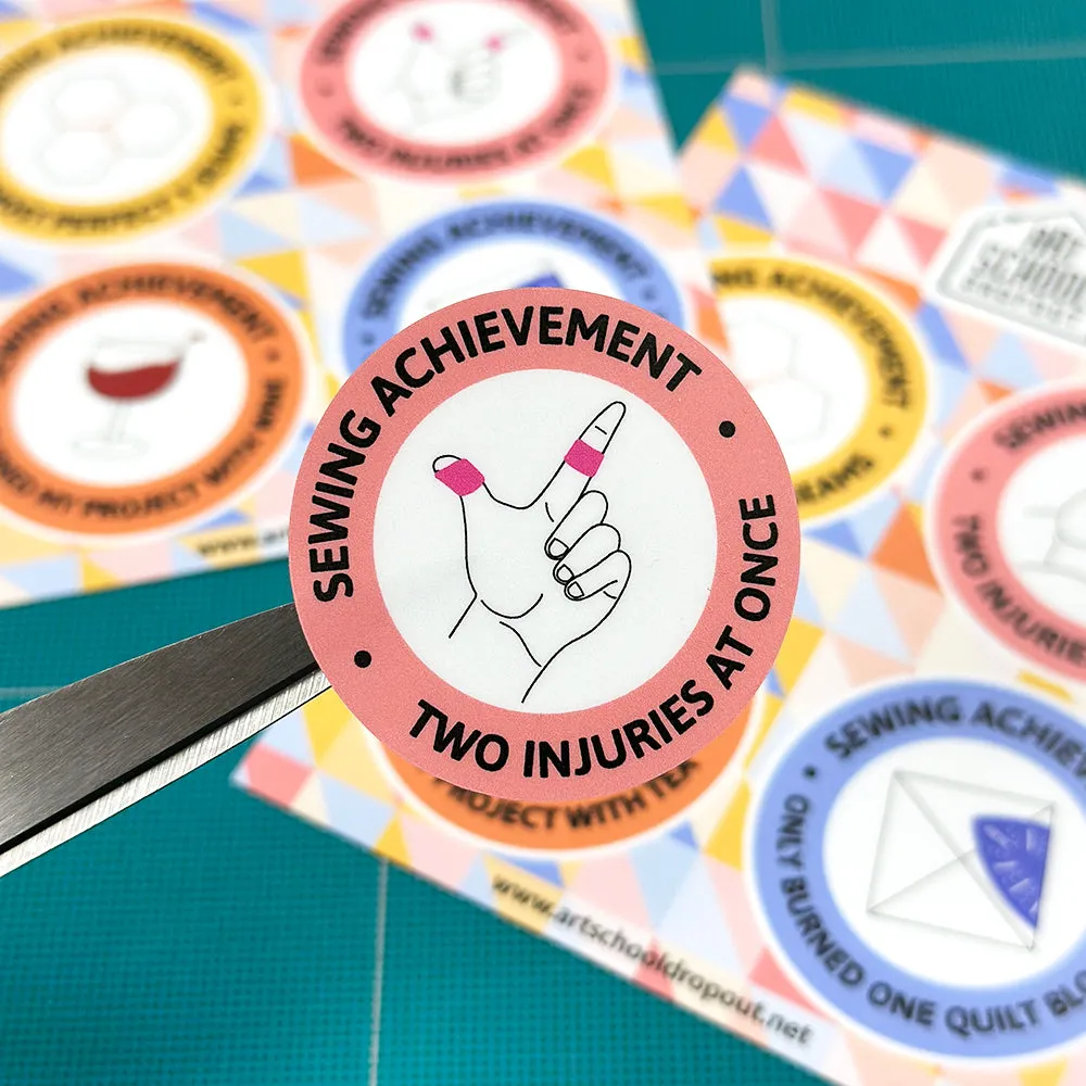 Sewing Achievements Sticker Sheet - Two Options