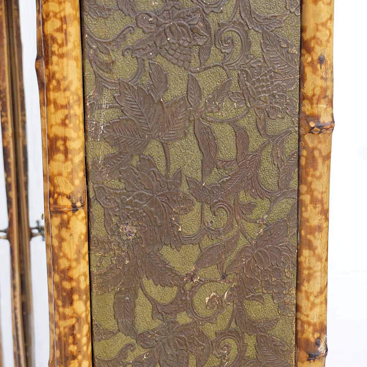 Small English Aesthetic Movement Lacquer, Pine and Bamboo Glazed Door Bookcase