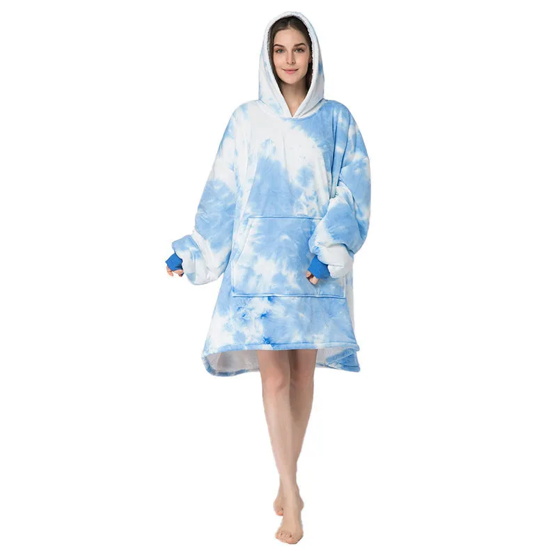 Soft Warm "Wearable Blanket" Coral Fleece Hoodie