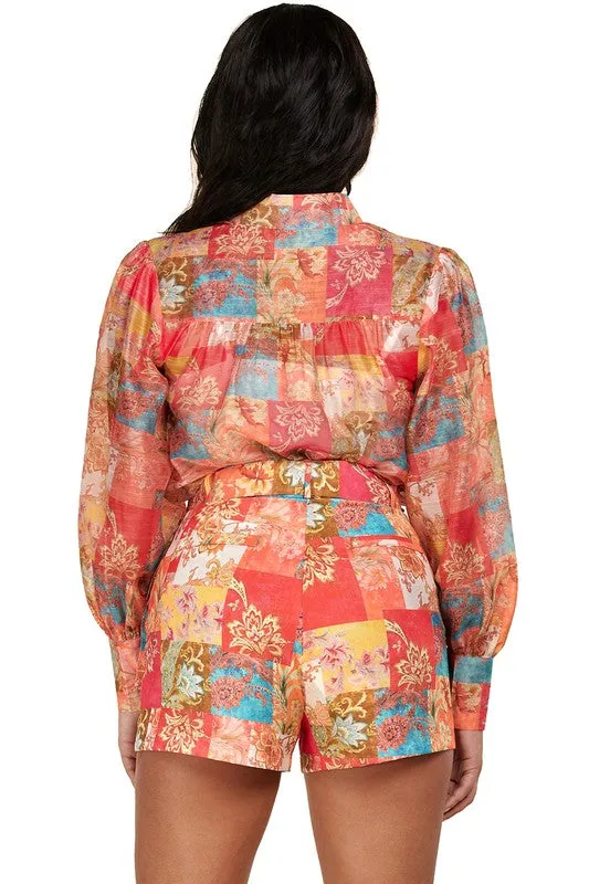 Spring Floral Short Set