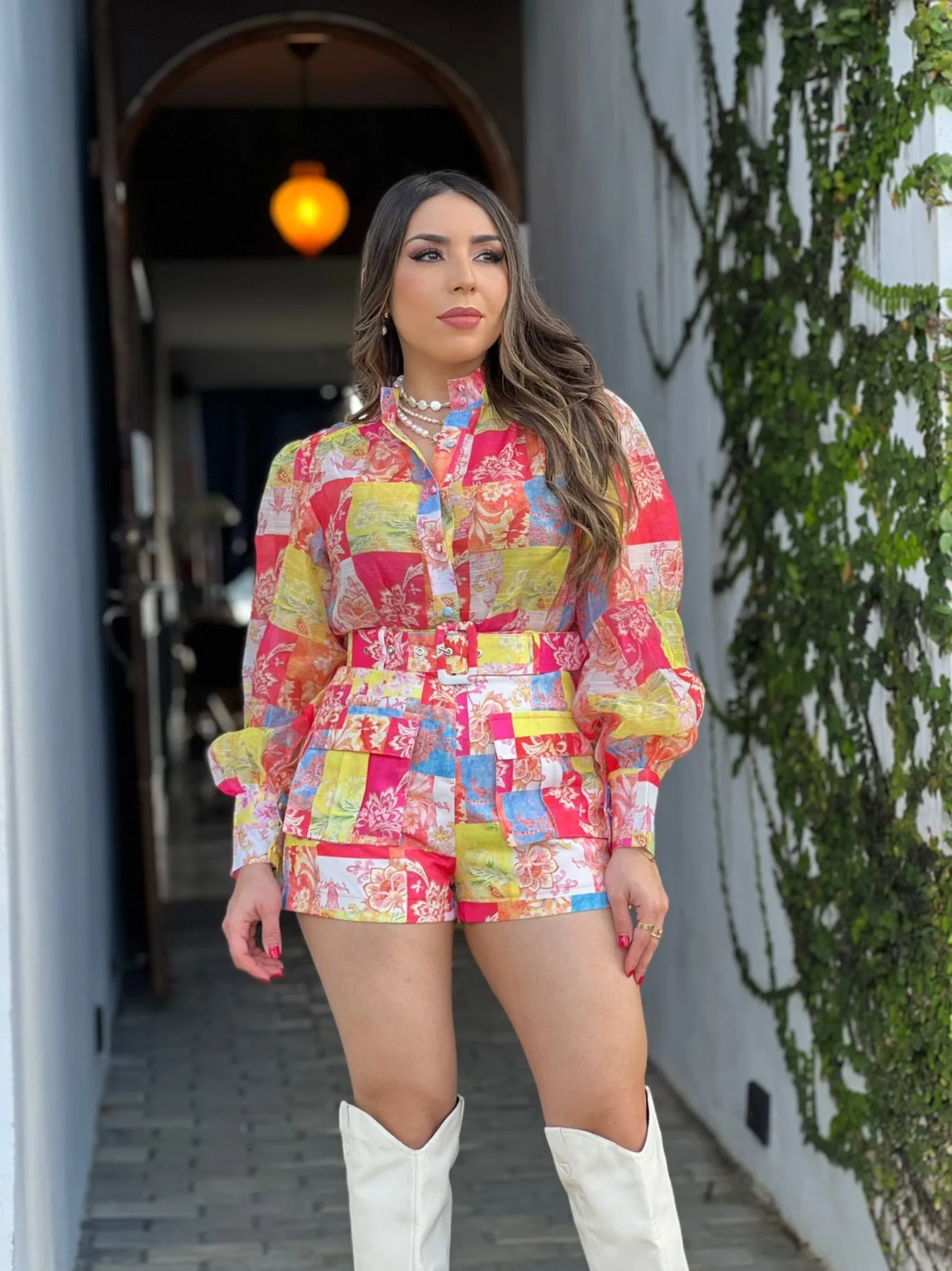 Spring Floral Short Set